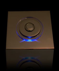 Klingel Messing mit rundem LED beleuchtetem Glasaufsatz