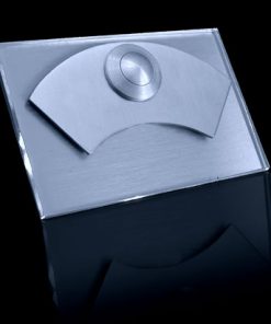 Designer Klingel Messing mit bel LED Glas als Bogenaufsatz