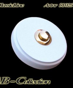 Klingelrosette Wien zierlich massiv Messing