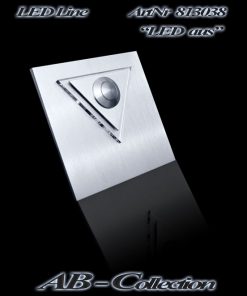 Klingel mit LED beleuchtetem Glas und Ausatz Dreieck