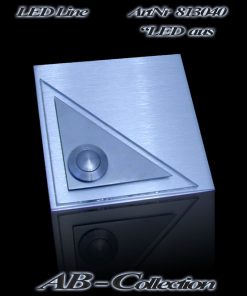 Klingel mit LED beleuchtetem Glasaufsatz und versetztem Dreieck