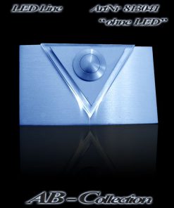Klingel mit LED beleuchtetem Acryldreieck, massiv Edelstahl