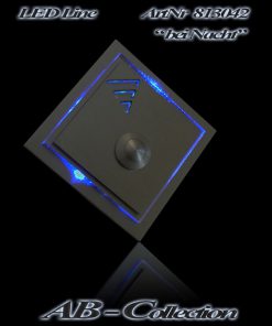 Klingel quadratisch massiv Edelstahl mit LED beleuchtetem Aufsatz