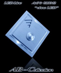 Klingel quadratisch massiv Edelstahl mit LED beleuchtetem Aufsatz