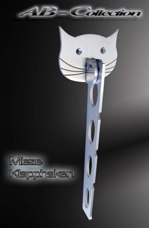 Klapphaken Katze massiv Edelstahl