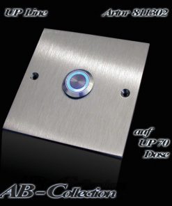 Klingel Edelstahl quadratisch auf Unterputzdose 70mm