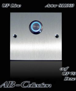 Klingel Edelstahl quadratisch auf Unterputzdose 70mm