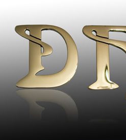 WC Jugendstil Buchstabe H Messing