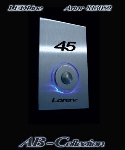 Designer Klingel Rechteck hochkant XXL Edelstahl sowie bel LED Aufsatz als Kreis