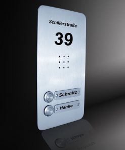 Sprechplatten Serie Wiesbaden massiv Edelstahl