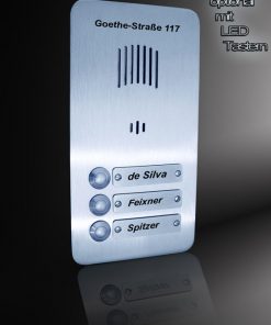 Sprechplatten Serie Wiesbaden massiv Edelstahl