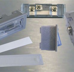 Klingeltaster beleuchtet Kunststoff silbermetallic beschriftbar