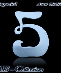 Hausnummer Jugendstil Edelstahl