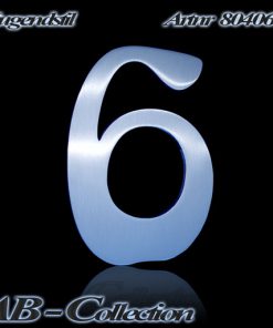 Hausnummer Jugendstil Edelstahl