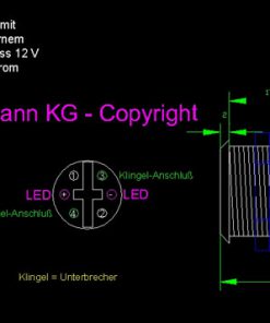 LED Taster grün vandalensicher Edelstahl Ø 19mm IP65