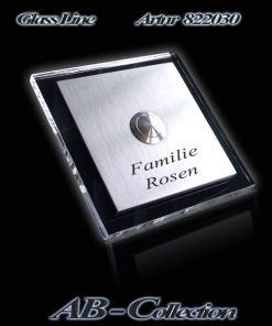 Klingelplatte quadratisch 3mm Edelstahl mit 6mm LED Glas