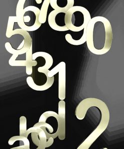 Hausnummer Serie Potsdam massiv 3mm Messing