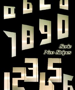 Hausnummer Serie Neo Stripes Messing