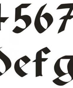 Hausnummer Serie GOTHIC Messing