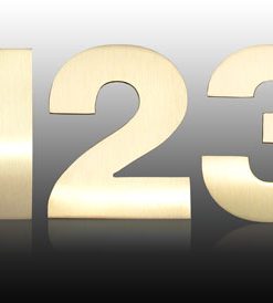 Hausnummer Serie ARTE massiv Messing