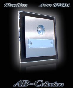Klingelplatte mit Namensschild und LED Glasplatte