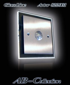 Klingel Illumina-1 Edelstahl auf UP Dose mit LED beleuchteter Glasplatte