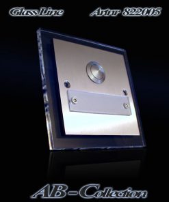 Glasklingel auf UP Dose mit LED Glasplatte