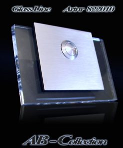 Glasklingel mit versetztem Aufsatz und LED Glasplatte