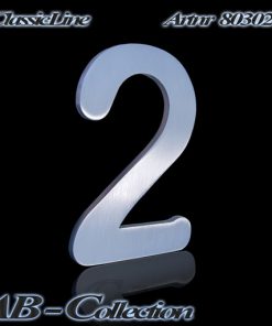 Hausnummer Serie Potsdam massiv 3 mm Edelstahl