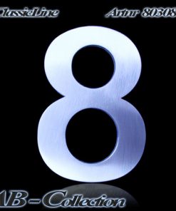 Hausnummer Serie Potsdam massiv 3 mm Edelstahl