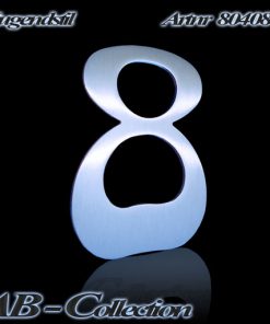 Hausnummer Jugendstil Edelstahl