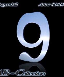 Hausnummer Jugendstil Edelstahl