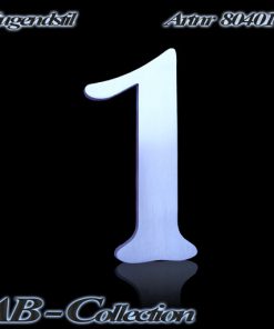 Hausnummer Jugendstil Edelstahl