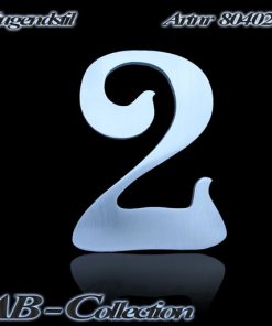 Hausnummer Jugendstil Edelstahl