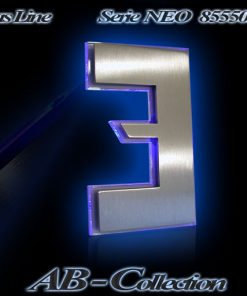 Hausnummer NEO Edelstahl mit Glasbeleuchtung