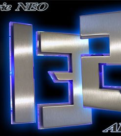 Hausnummer NEO Edelstahl mit Glasbeleuchtung