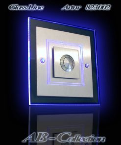 Edelstahlklingel Karo mit LED Aufsatzplatte