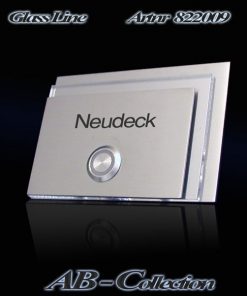 Klingelplatte Cascade 4,5mm Edelstahl mit 4mm LED Glas