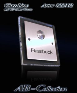 Klingel Edelstahl Illumina-2 auf UP Dose mit beleuchteter LED Glasplatte