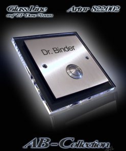 Klingel Edelstahl Illumina-2 auf UP Dose mit beleuchteter LED Glasplatte