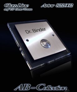 Klingel Edelstahl Illumina-2 auf UP Dose mit beleuchteter LED Glasplatte