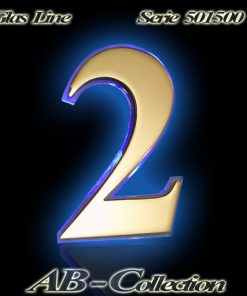 Hausnummer Serie CLASSIC Messing mit Glasbeleuchtung