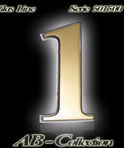 Hausnummer Serie CLASSIC Messing mit Glasbeleuchtung