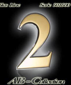 Hausnummer Serie CLASSIC Messing mit Glasbeleuchtung