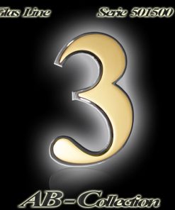 Hausnummer Serie CLASSIC Messing mit Glasbeleuchtung