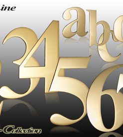 Hausnummer Serie CLASSIC Messing mit Glasbeleuchtung