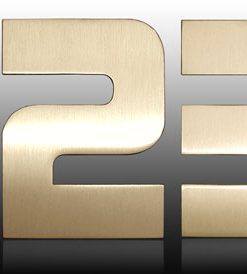 Hausnummer Serie DESIGNER Messing