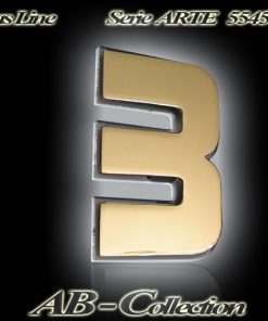 Hausnummer Serie DESIGNER Messing mit Glasbeleuchtung