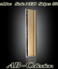 Hausnummer Serie NEO STRIPES Messing mit Glasbeleuchtung