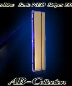 Hausnummer Serie NEO STRIPES Messing mit Glasbeleuchtung